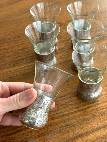 Vintage turkish tea cup set - vintage,