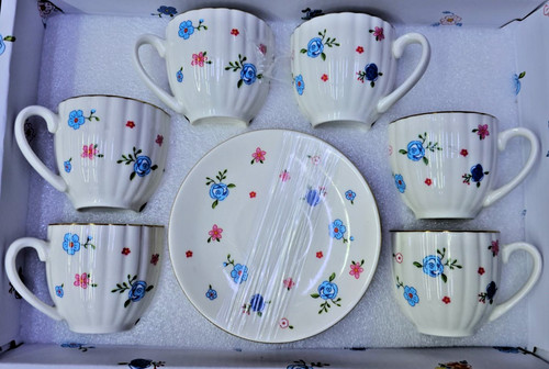 Vintage blue floral turkish - blue,
