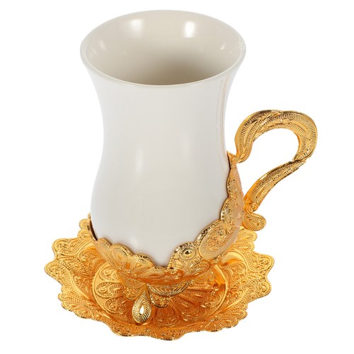 Tea cup with - plate, and