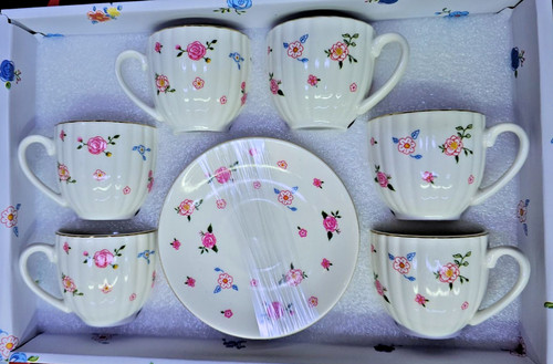 Vintage floral turkish tea set - vintage,