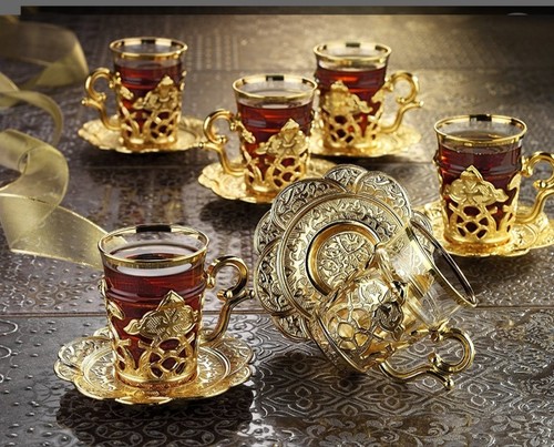 Beautiful turkish tea cup set - turkish,