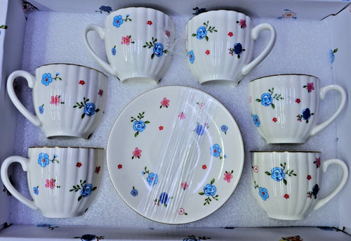 Vintage blue floral turkish - blue,