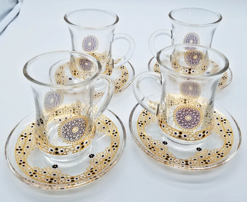 Turkish glass tea cup and - turkish,
