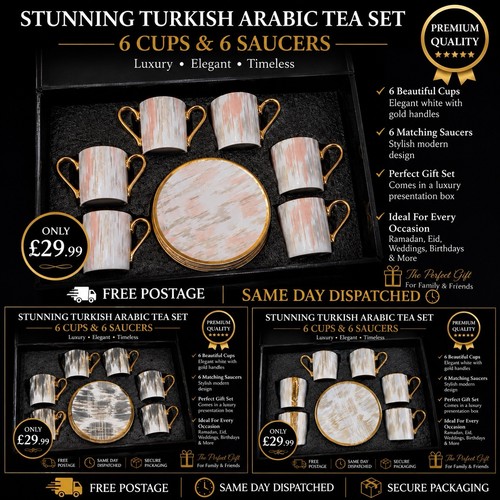 Turkish arabic tea coffee set - coffee,