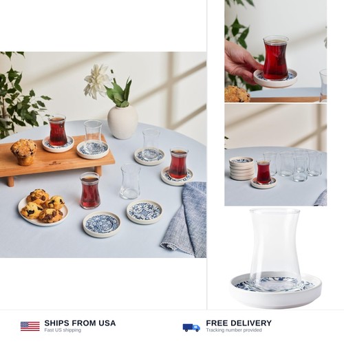 Turkish tea cups set piece - set, 12