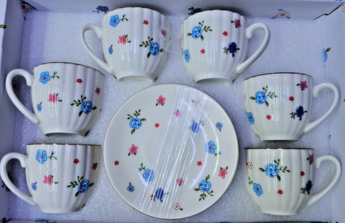 Vintage blue floral - vintage, turkish